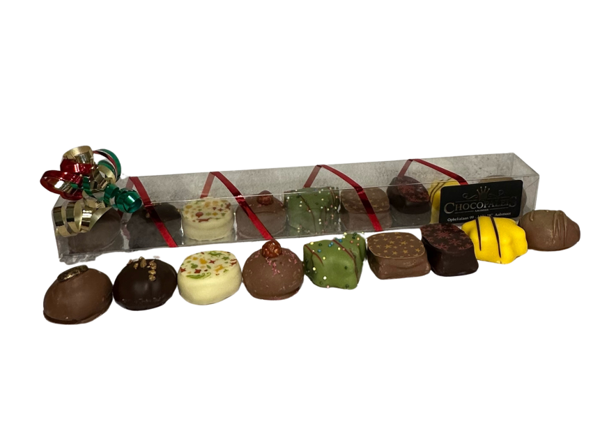Koker met kerst bonbons