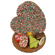 Stolp met hart in kerst thema