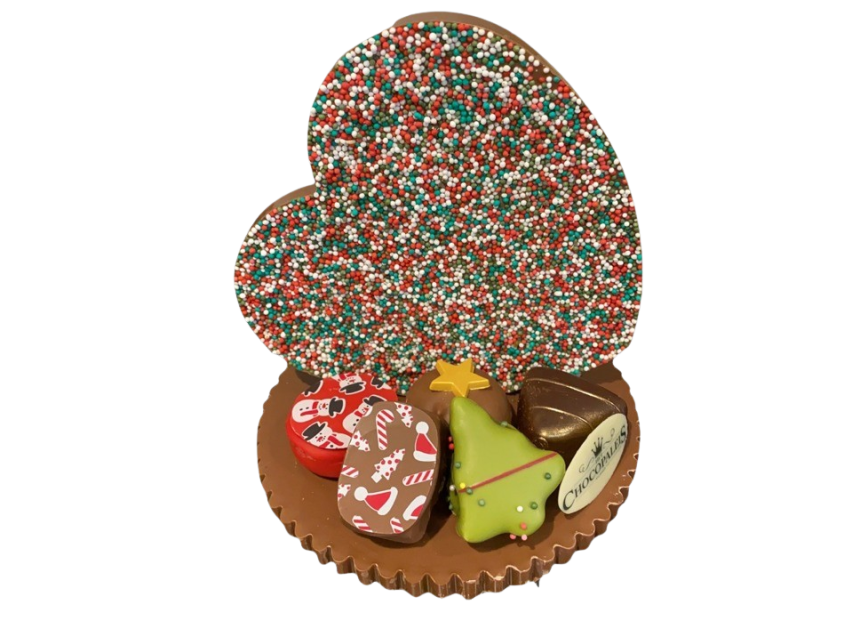 Stolp met hart in kerst thema