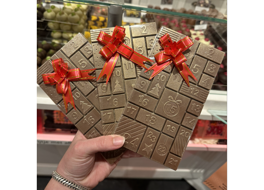 Advent chocolade reep