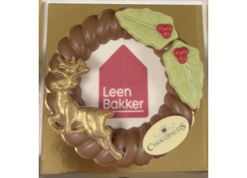 Kerst krans met afbeelding