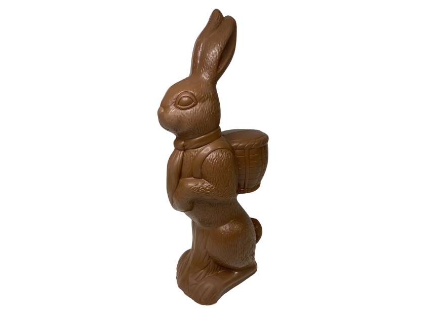 Paashaas met rugmand 37 cm