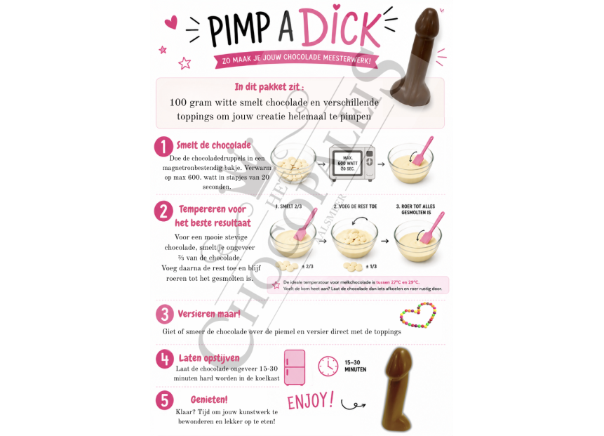Pimp a Dick – Het ondeugendste chocoladepakket voor vrijgezellenfeesten