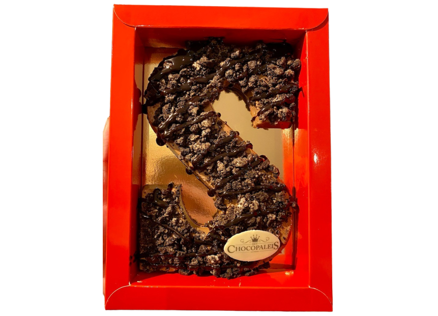 Letter met oreo topping