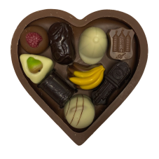 Dubbel hart gevuld met bonbons